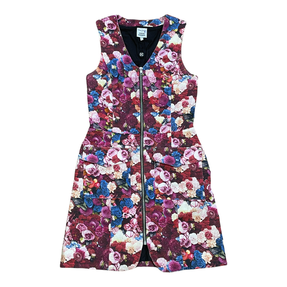 Opening Ceremony x Thierry Boutemy Floral Print Denim Front Zipper MIni 4